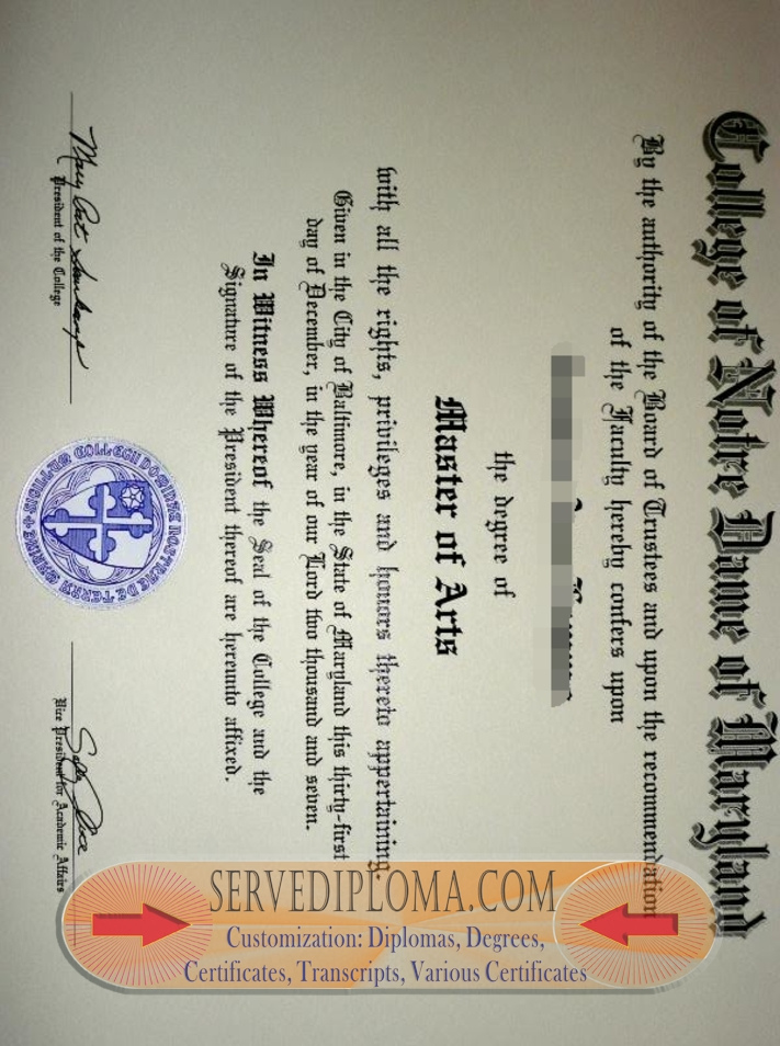 How Fast Can You Get a Fake College of Notre Dame of Maryland Diploma? - 专业证书