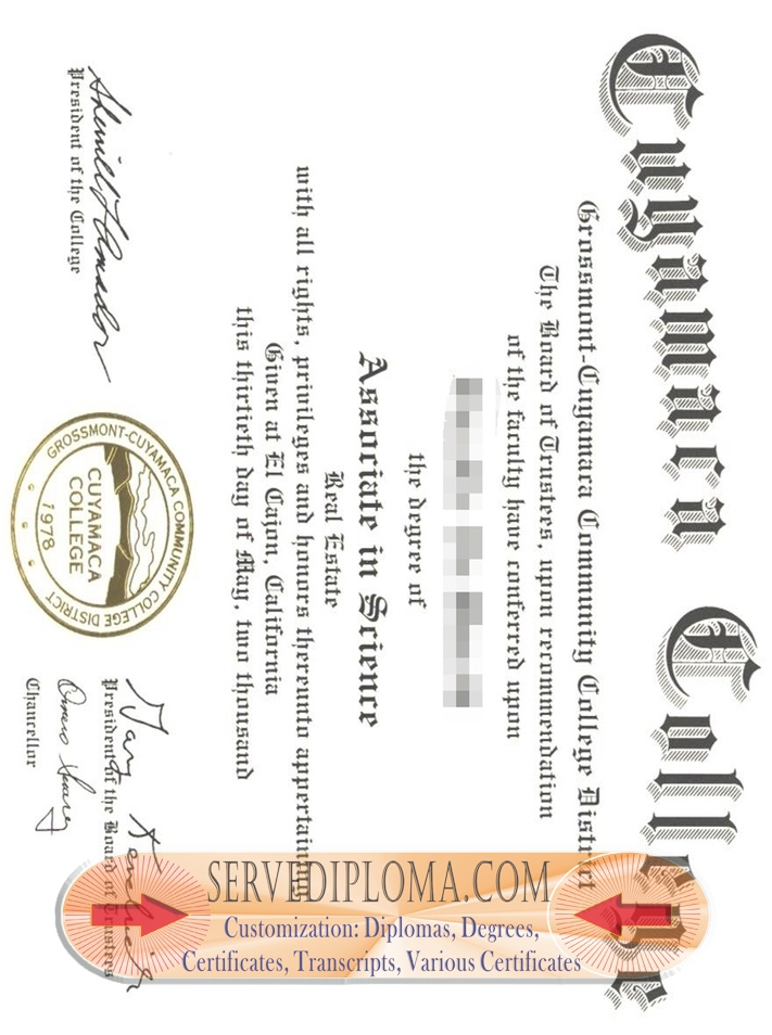 How to Create a Fake Cuyamaca College Diploma: Step-by-Step Guide - 专业证书