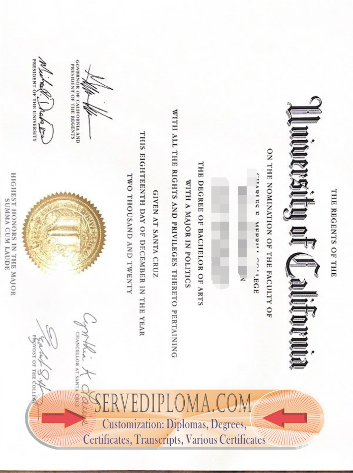 How to Create a Fake University of California, Santa Cruz Diploma: Step-by-Step Guide - 专业证书