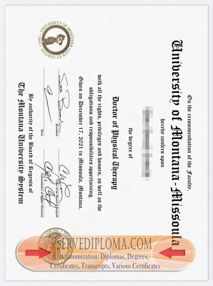 Purchase Fake University of Montana Missoula Diploma: Why and How - 专业证书