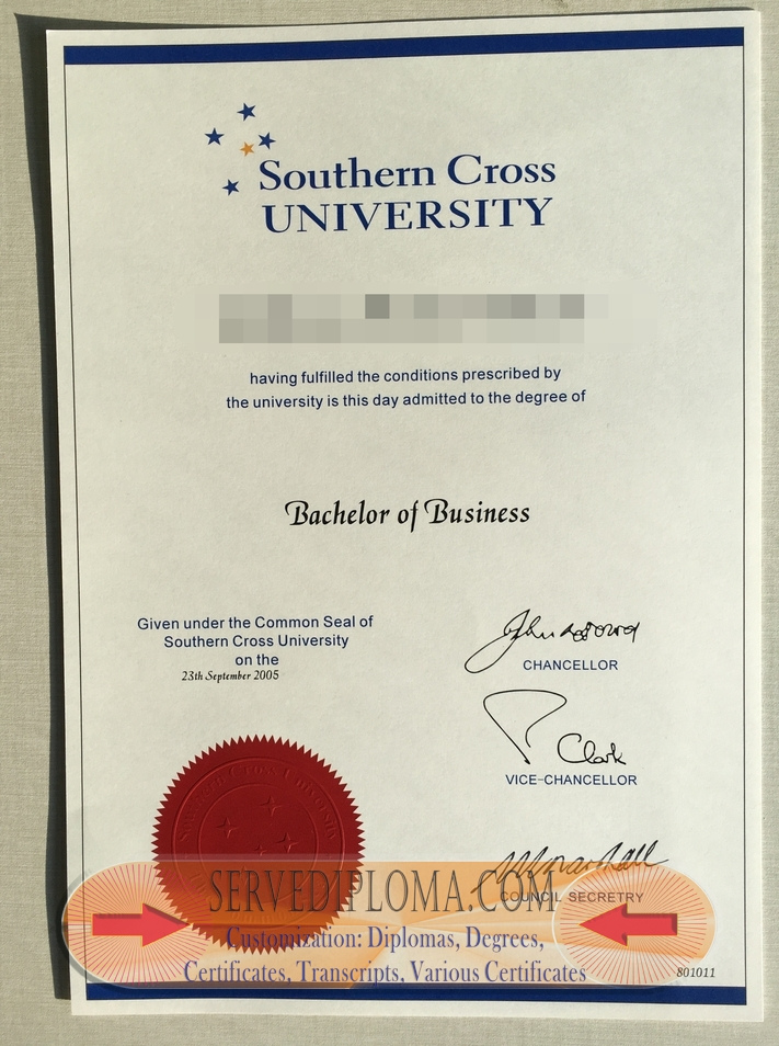 How to Copy a Fake Southern Cross University Degree - 专业证书
