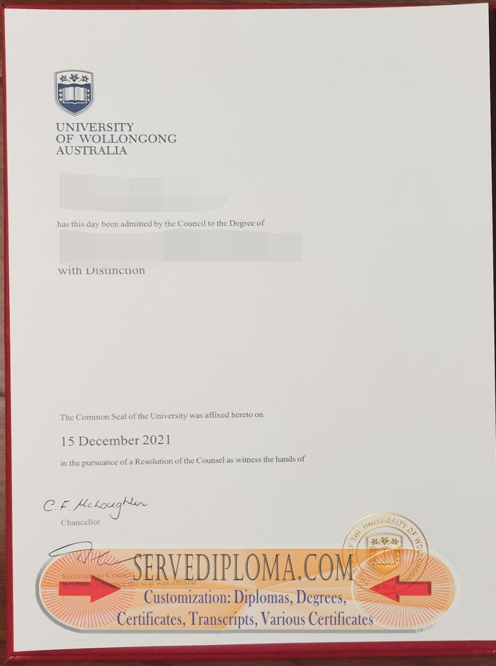 Replica University of Wollongong Diploma: Your Path to Academic Excellence - 专业证书