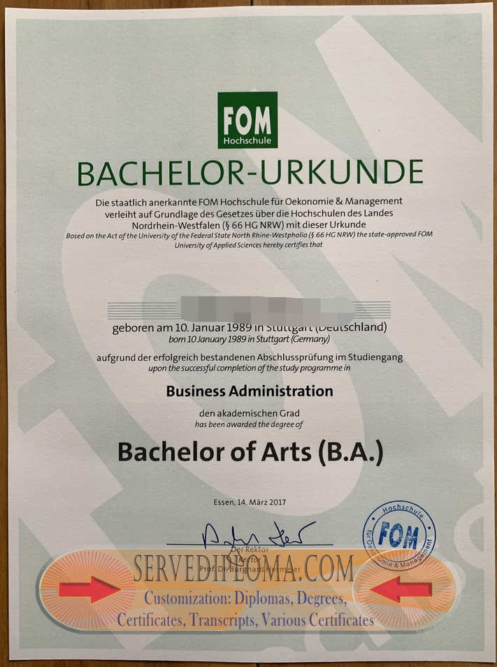 Best Fake FOM Diploma: Your Gateway to Success - 专业证书