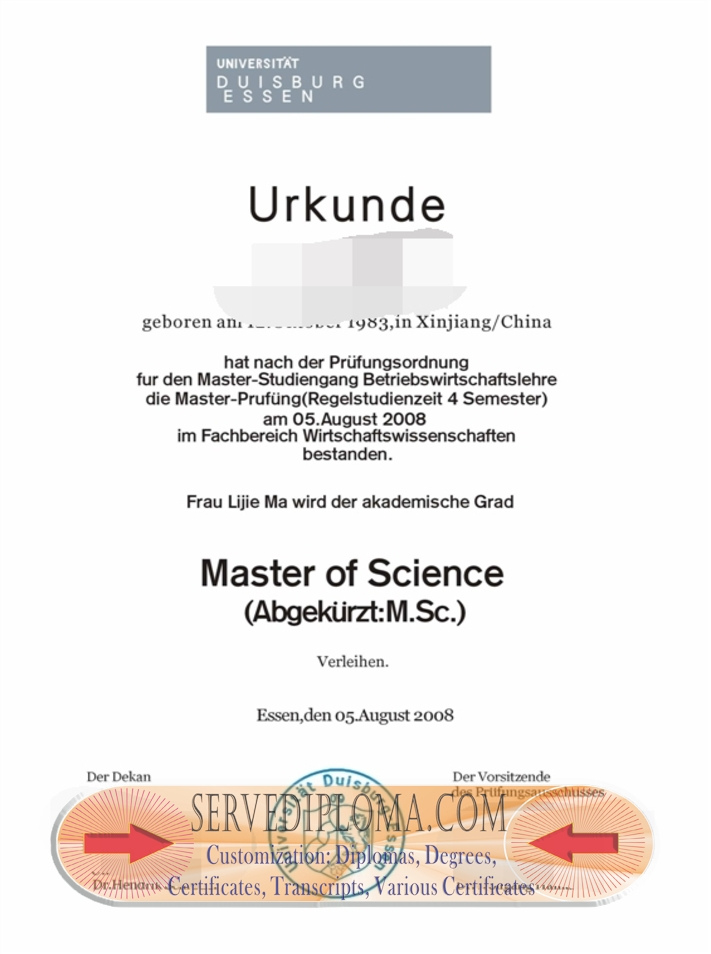 Buy Fake University of Duisburg-Essen Degree: Is It Worth the Risk? - 专业证书