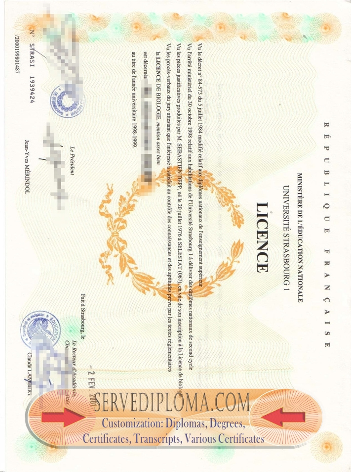 Buy Fake Université de Strasbourg 1 Degree: Is It Worth the Risk? - 专业证书