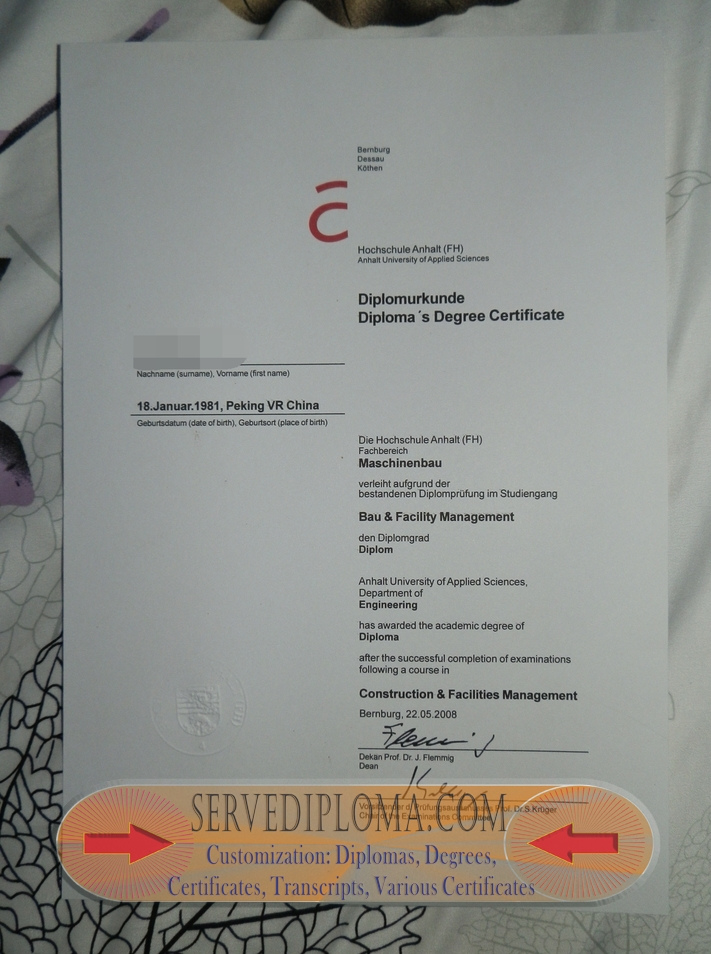 Buy Online Anhalt University of Applied Sciences Diploma: A Comprehensive Guide - 专业证书