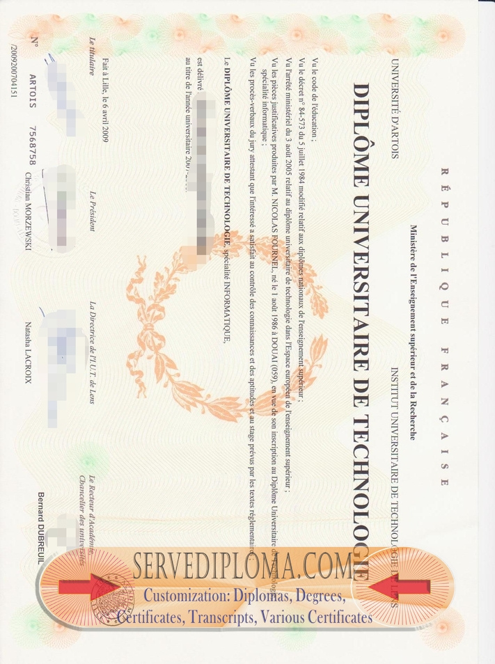 How to Copy the Fake University of Artois School of Lens Technology Diploma: A Step-by-Step Guide - 专业证书