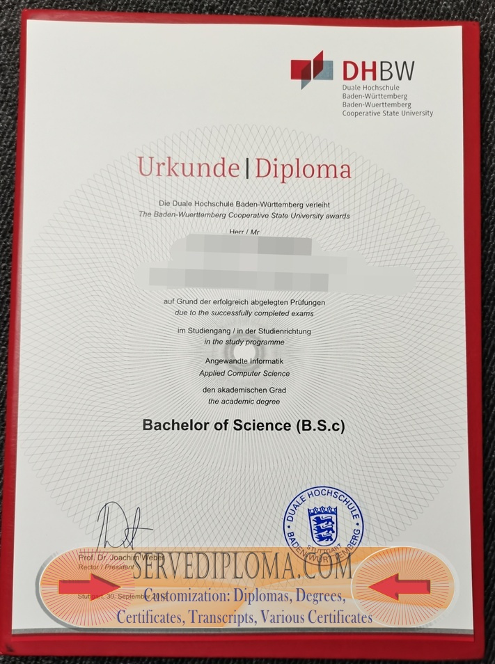 How to Buy a Dual Study Programme Diploma at Duale Hochschule Baden-Württemberg - 专业证书