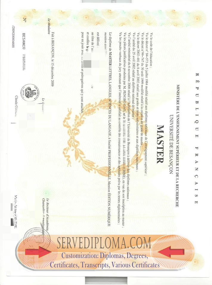 How to Buy a Degree from the University of Franche-Comté: Step-by-Step Guide - 专业证书