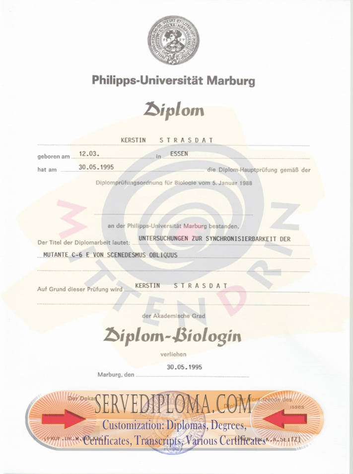 How Fast Can You Get a Fake Philipps Universität Marburg Degree? - 专业证书