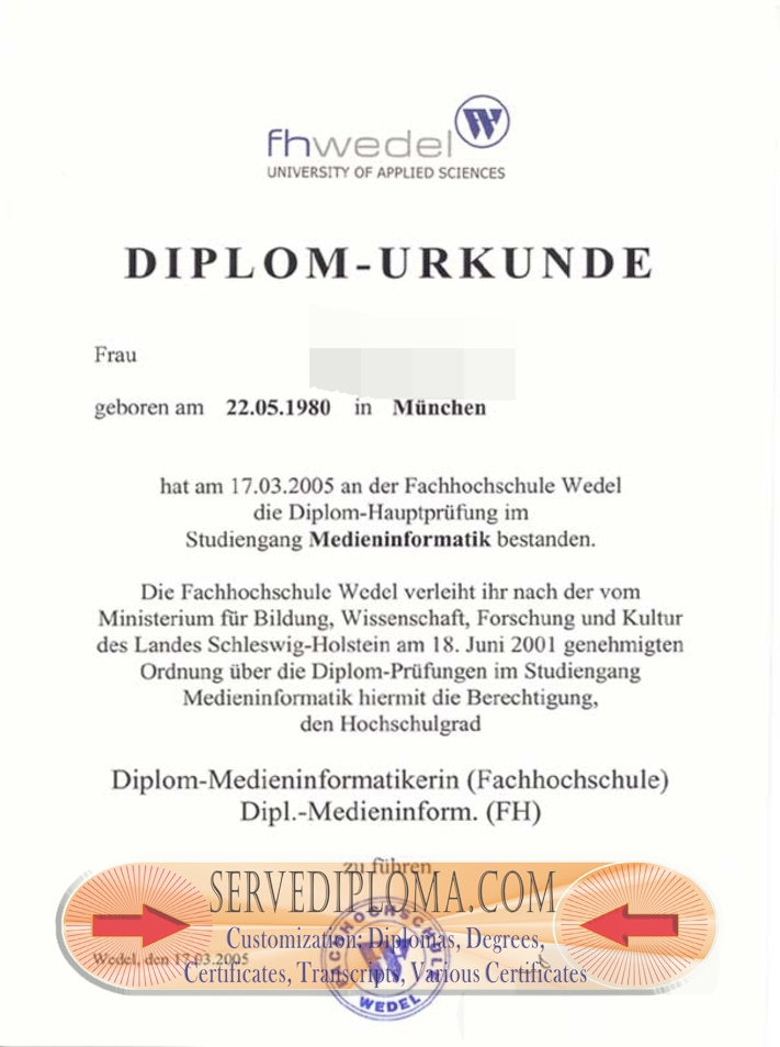 How to Buy a Phony University of Applied Sciences Wedel Diploma - 专业证书
