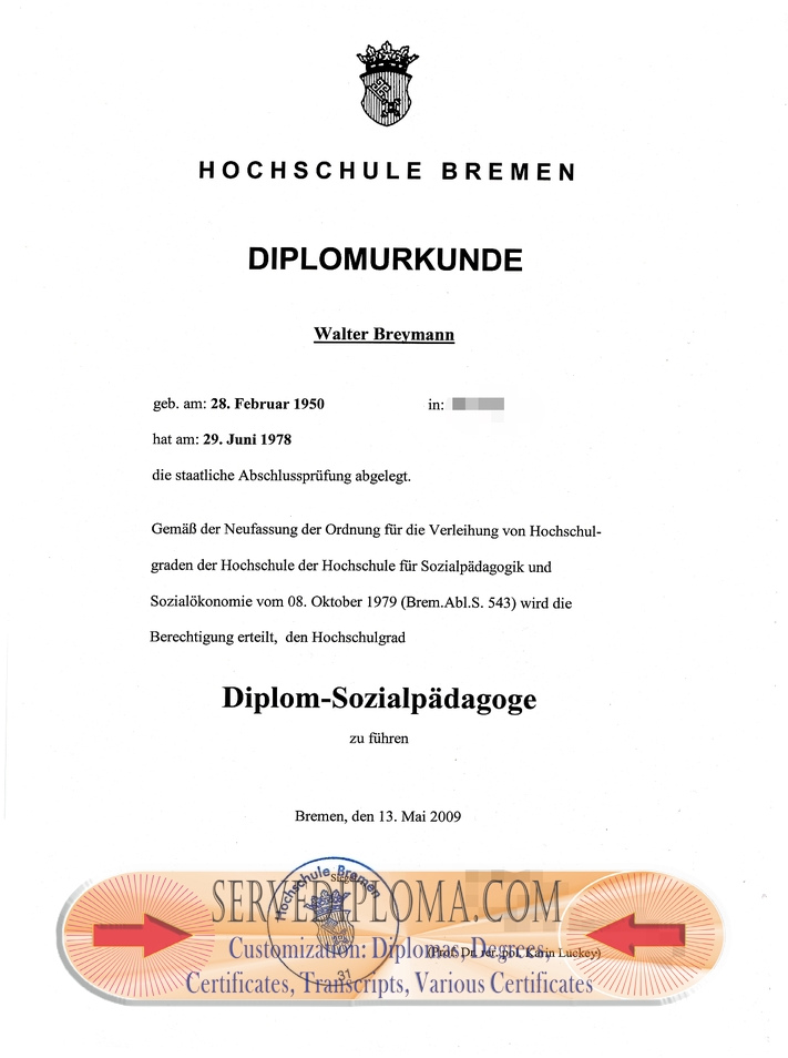 How to Create a Fake Hochschule Bremen Diploma: Step-by-Step Guide - 专业证书