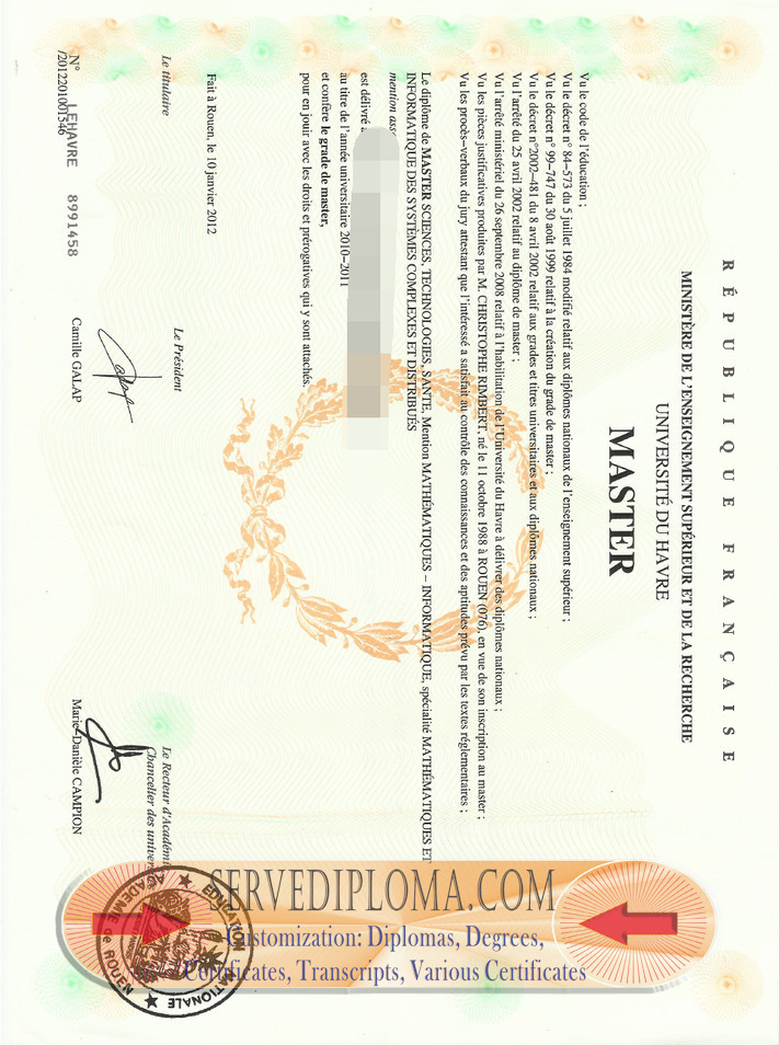 How to Create a Fake University of Le Havre Diploma: Step-by-Step Guide - 专业证书