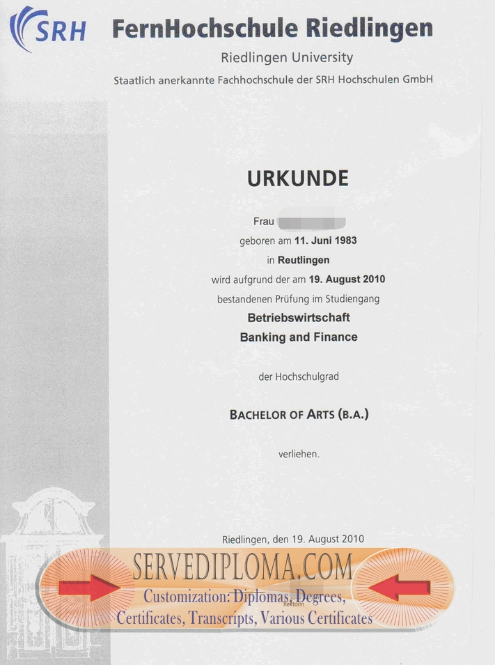 How to Order a Fake SRH Fernhochschule Riedlingen Diploma: A Step-by-Step Guide - 专业证书