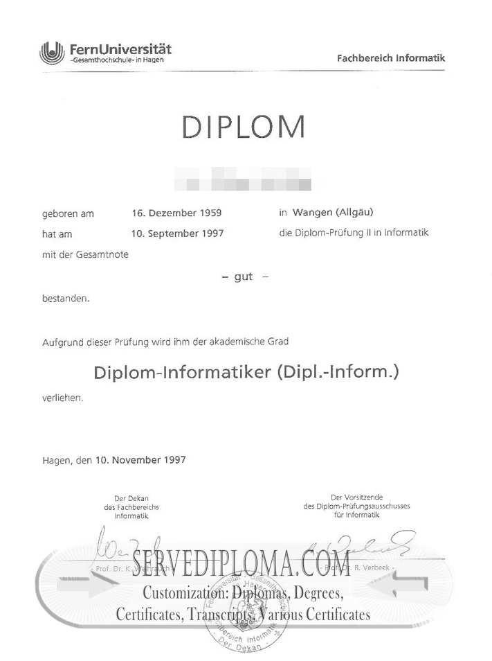 How to Purchase a Fake FernUniversität Hagen Degree: A Step-by-Step Guide - 专业证书