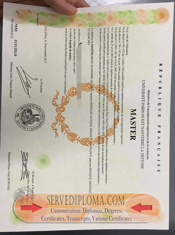 How to Purchase a Fake Paris X Nanterre Diploma: A Step-by-Step Guide - 专业证书