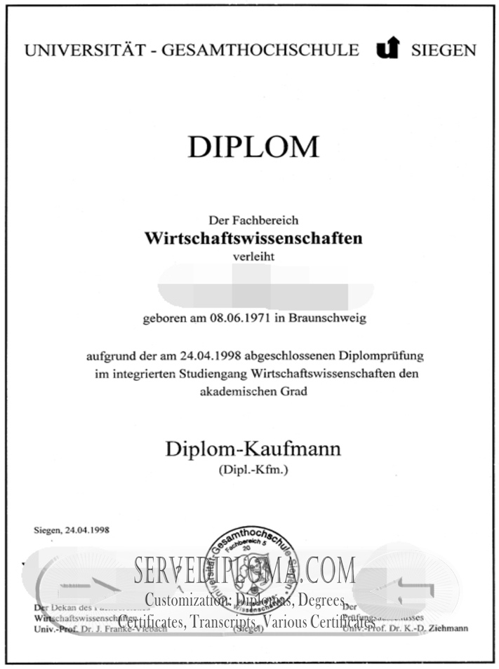 Order Your University of Siegen Degree: A Guide to Earning a Bachelor's or Master's at Gesamthochschule - 专业证书