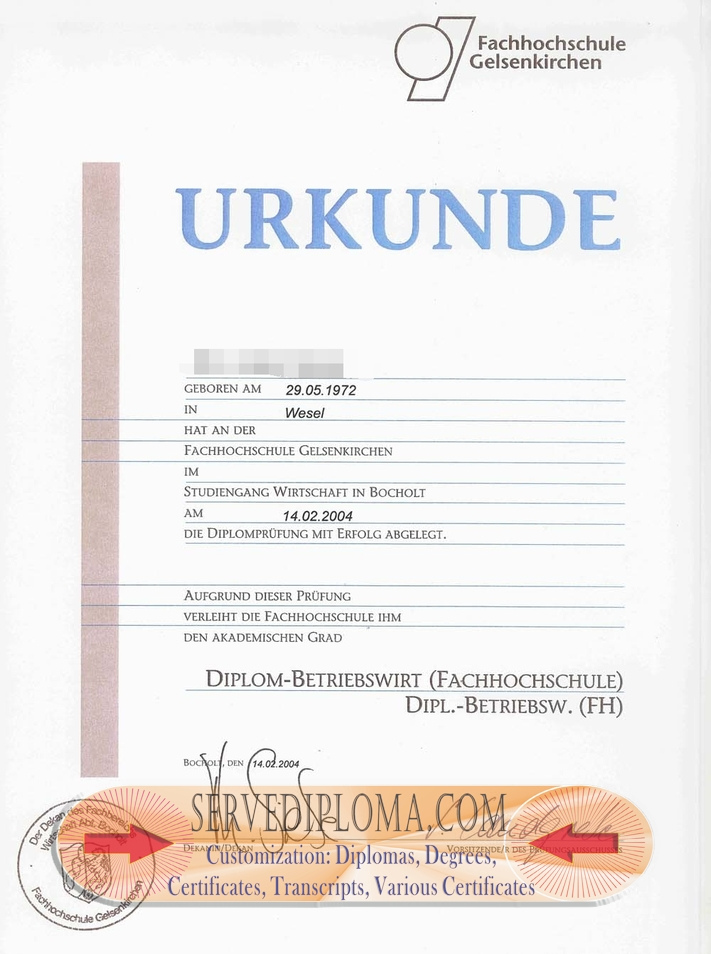 Purchase a Fake Fachhochschule Gelsenkirchen Degree: What You Need to Know - 专业证书