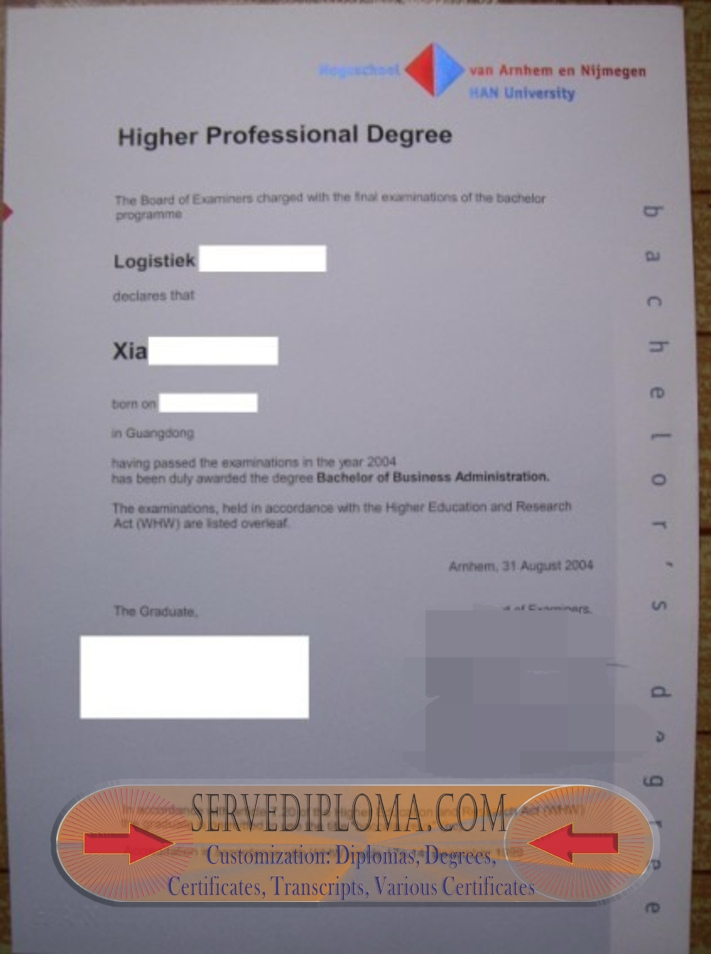 Purchase Fake Hogeschool van Arnhem en Nijmegen Degree: Your Path to Success - 专业证书
