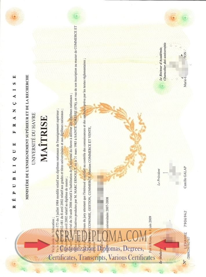 Purchase Phony Université du Havre Diploma: A Comprehensive Guide - 专业证书