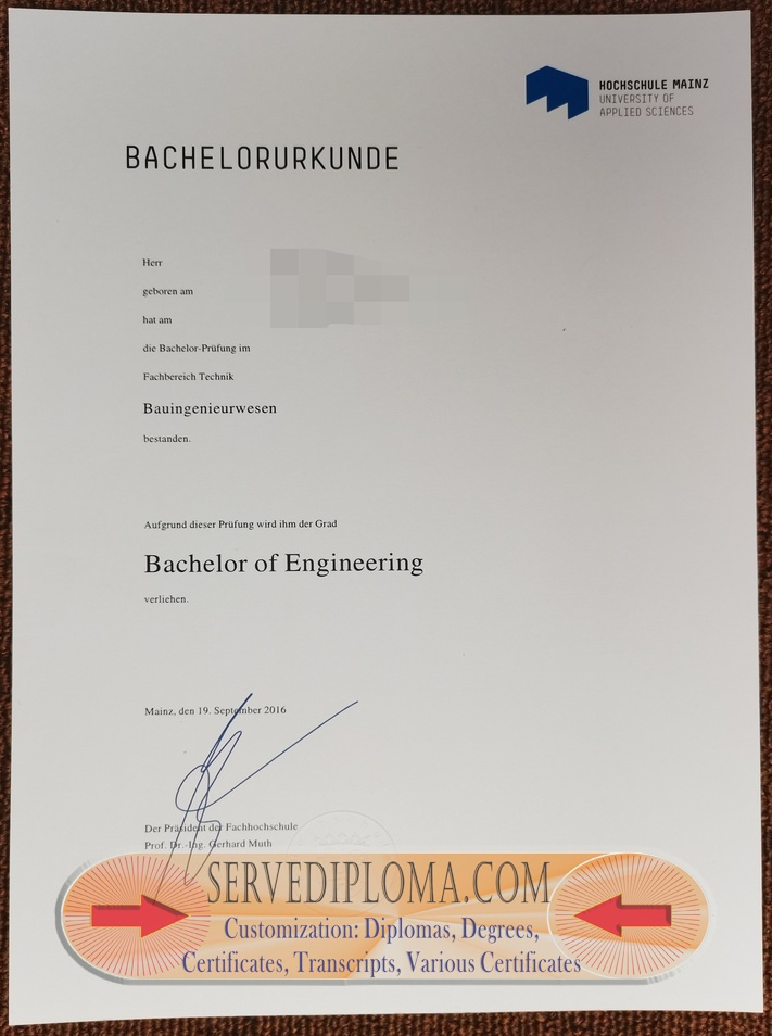 The Steps to Buy a Fake Hochschule Mainz University of Applied Sciences Degree - 专业证书