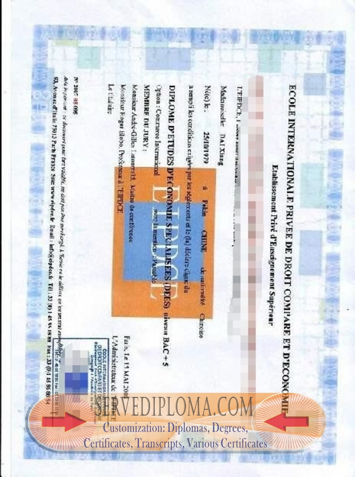 Where to Purchase a Fake Paris International School of Law and Economics Degree? - 专业证书