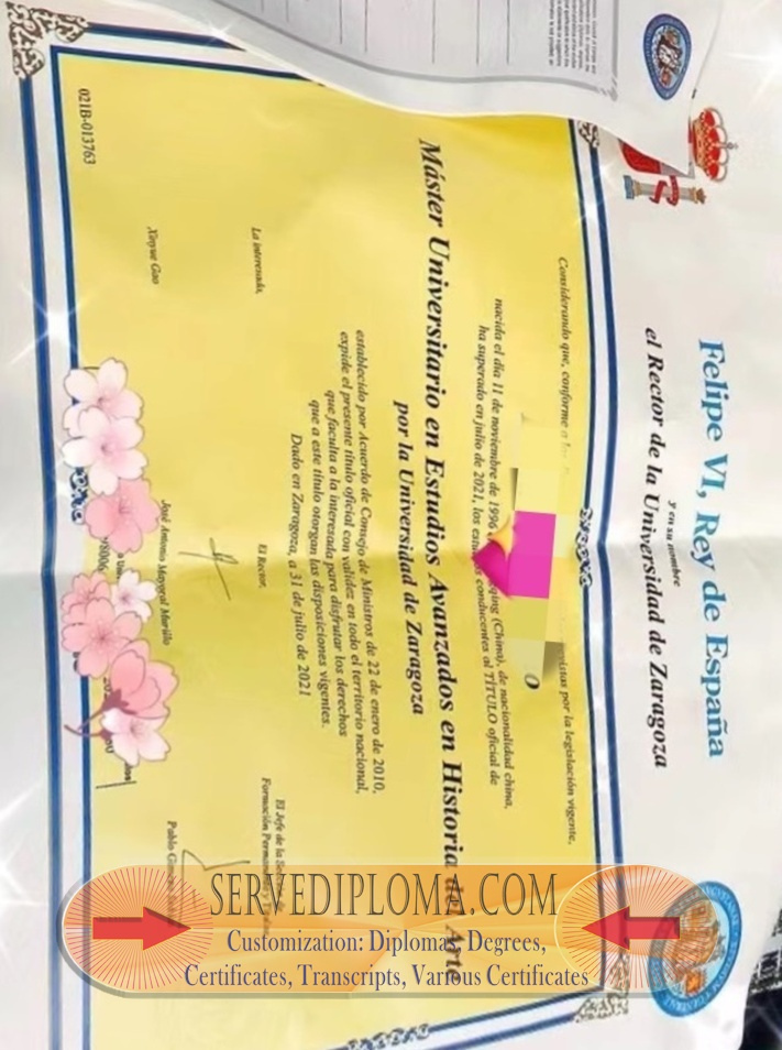 How to Create a Fake University of Zaragoza Diploma: A Step-by-Step Guide - 专业证书