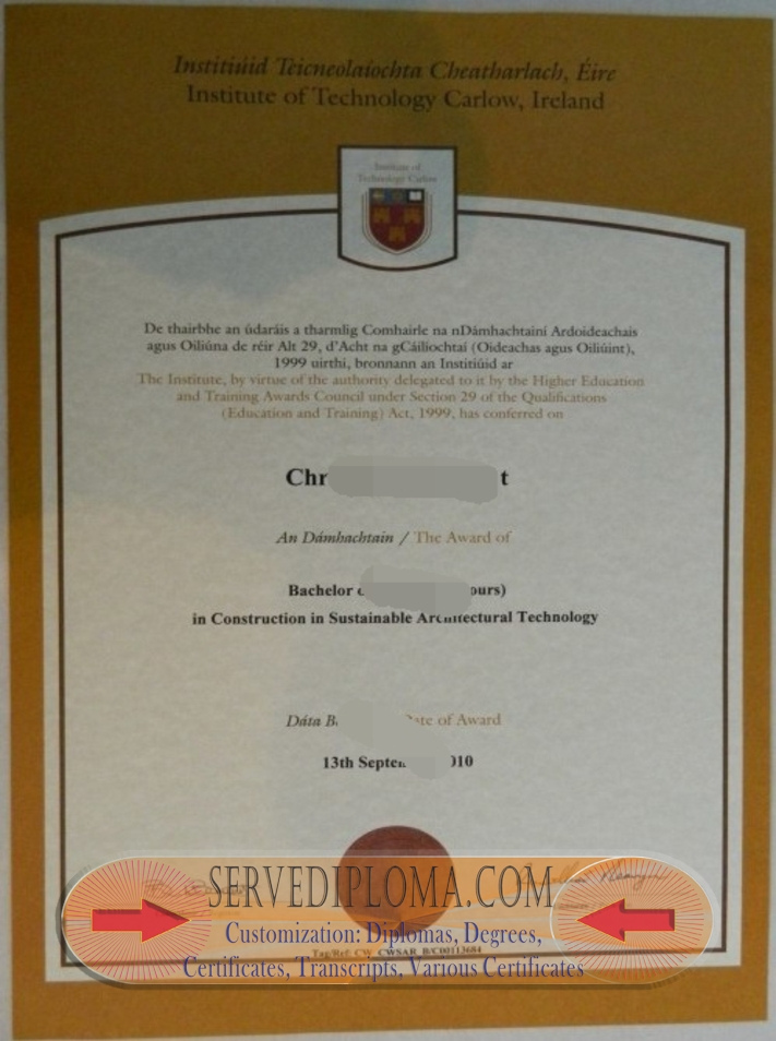 The Steps to Buy a Fake Institute of Technology, Carlow Degree - 专业证书