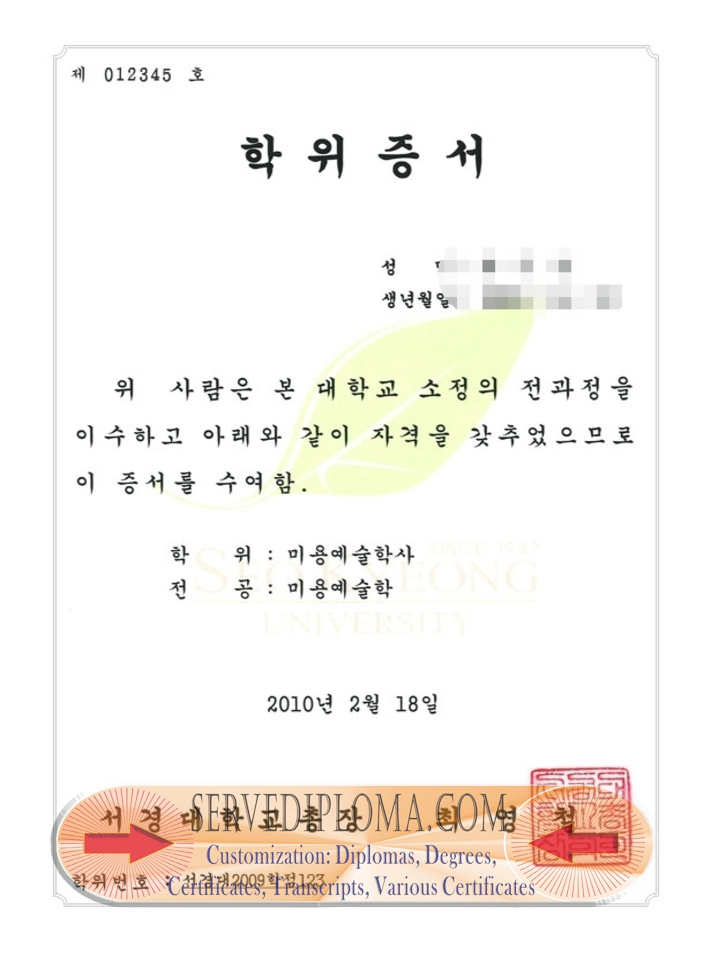 How to Copy a Fake Seokyeong University Diploma: A Step-by-Step Guide - 专业证书