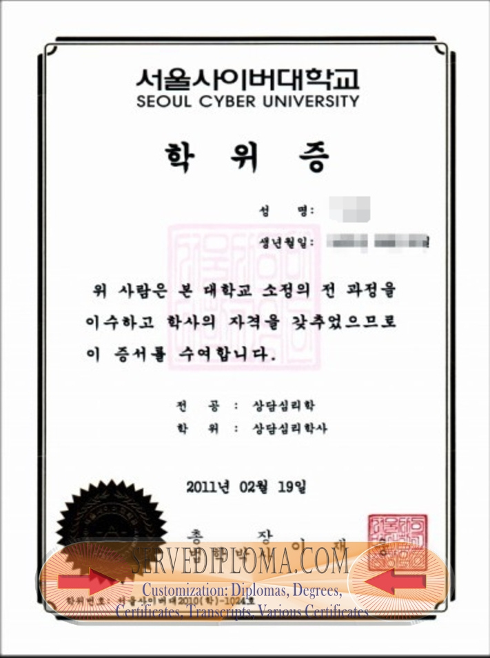 Copy Fake Seoul Cyber University Degree: How to Get It and What You Need to Know - 专业证书