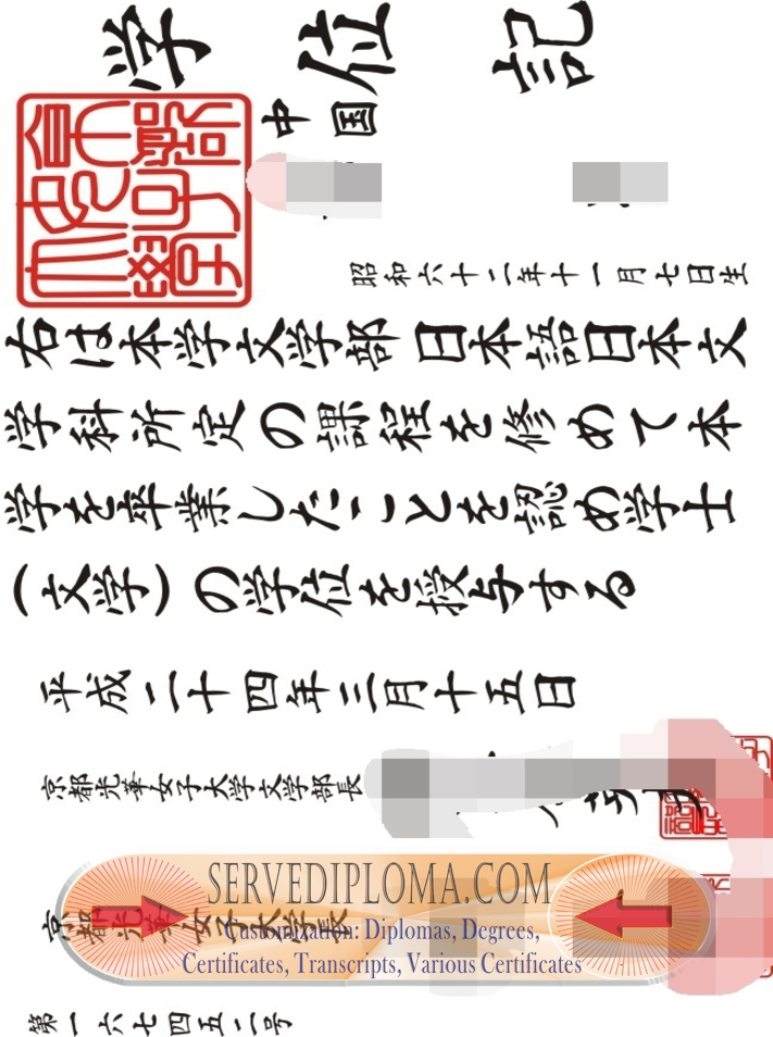 Copy Kyoto Koka Women's University Diploma: Tips and Tricks for Accuracy - 专业证书