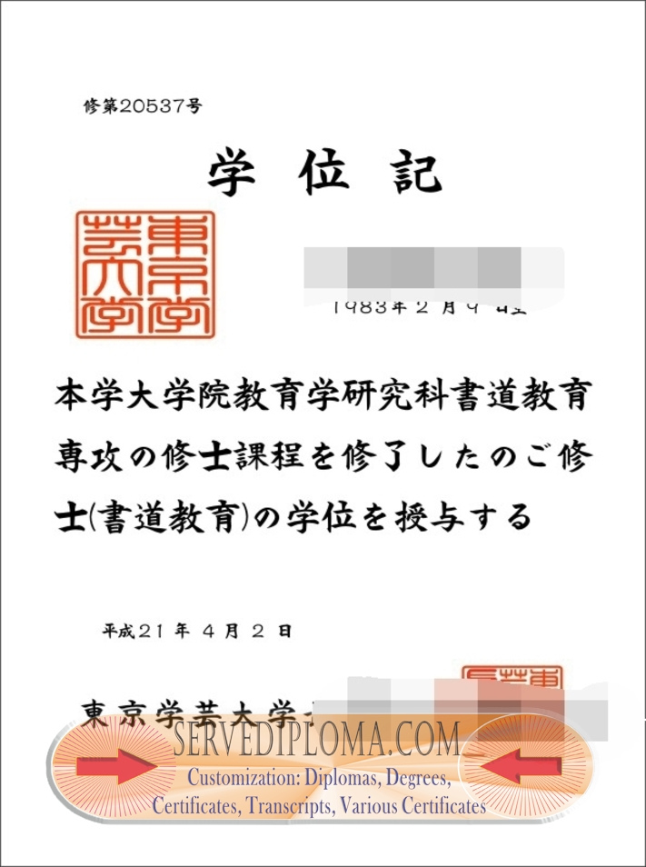 Copy Tokyo Gakugei University Degree: How to Verify and Authenticate - 专业证书