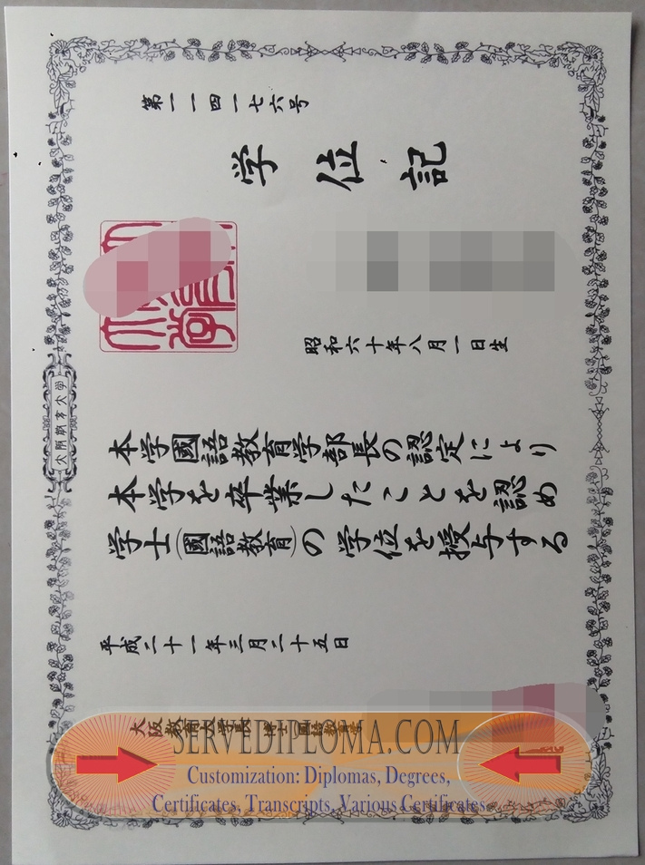 Replica Osaka Kyoiku University Degree: Unveiling the Authenticity and Value - 专业证书