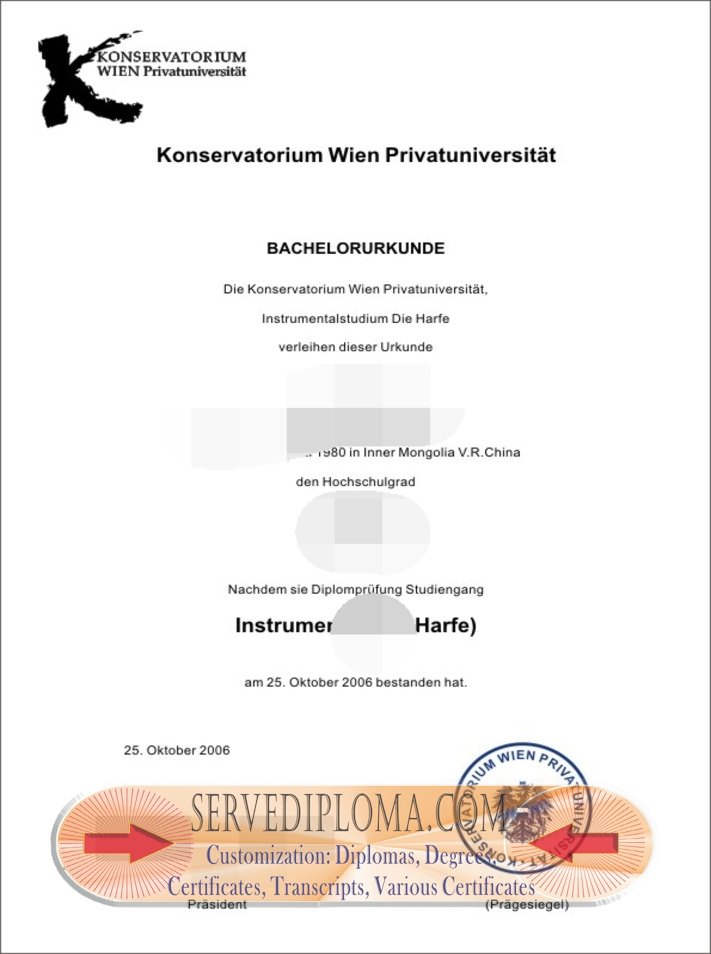 Copy Fake Vienna Conservatory Diploma: How to Get One and What It Means - 专业证书
