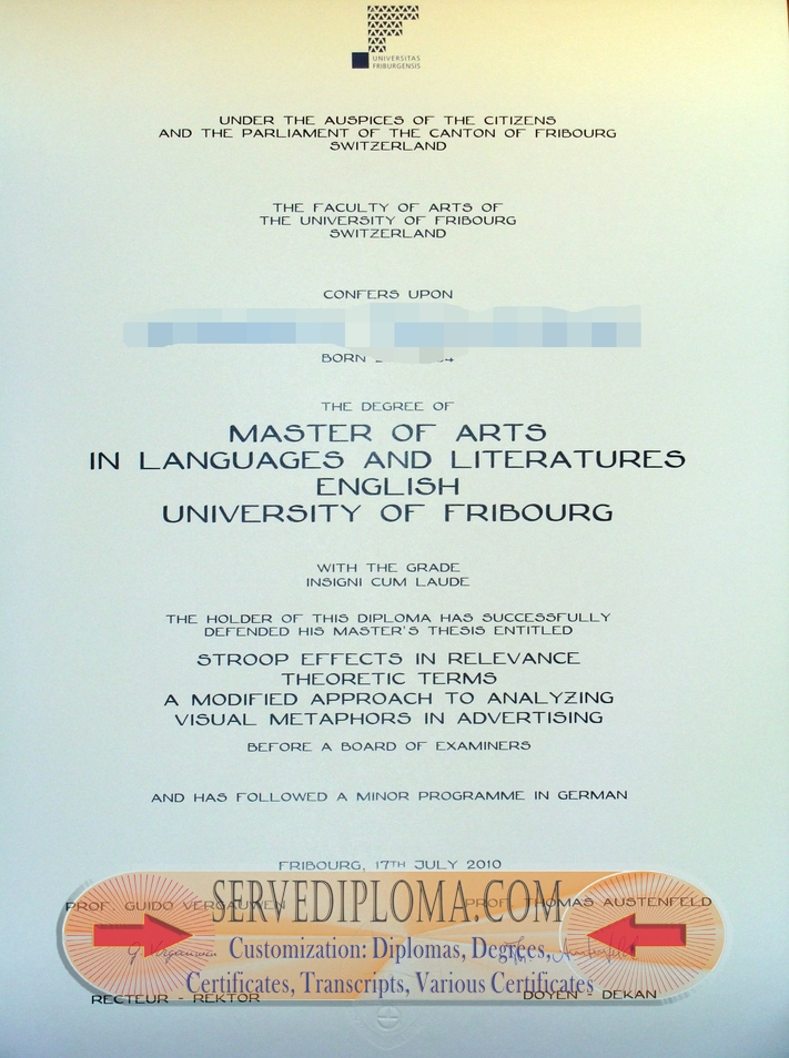 How to Buy a Université de Fribourg Diploma: A Comprehensive Guide - 专业证书