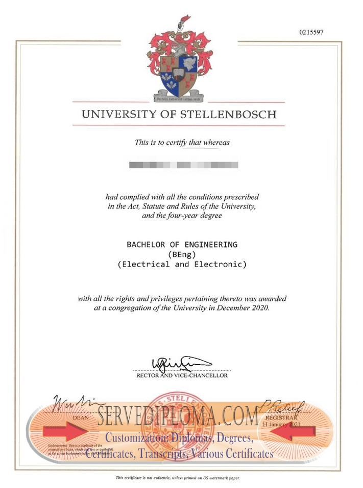 How to Create a Fake Stellenbosch University Degree: Step-by-Step Guide - 专业证书