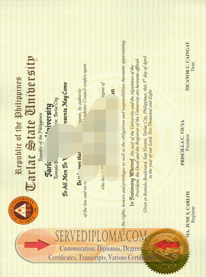 Purchase Fake Tarlac State University (TSU) Diploma: A Comprehensive Guide - 专业证书