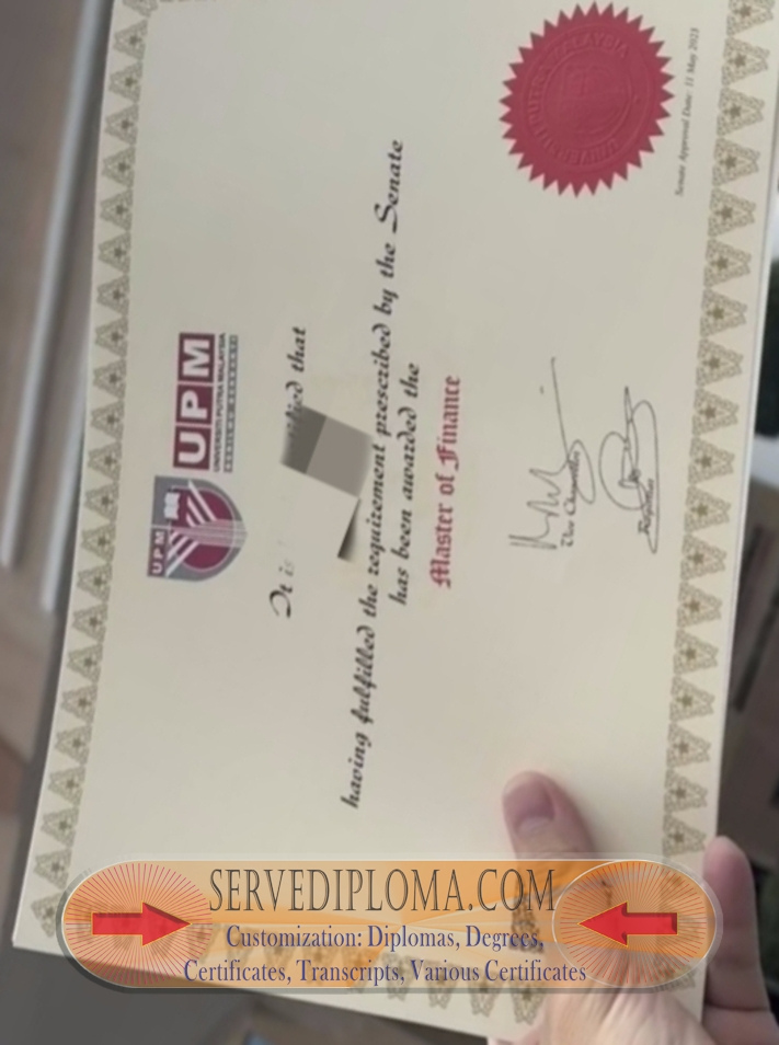 How to Buy a Diploma from Universiti Putra Malaysia - 专业证书