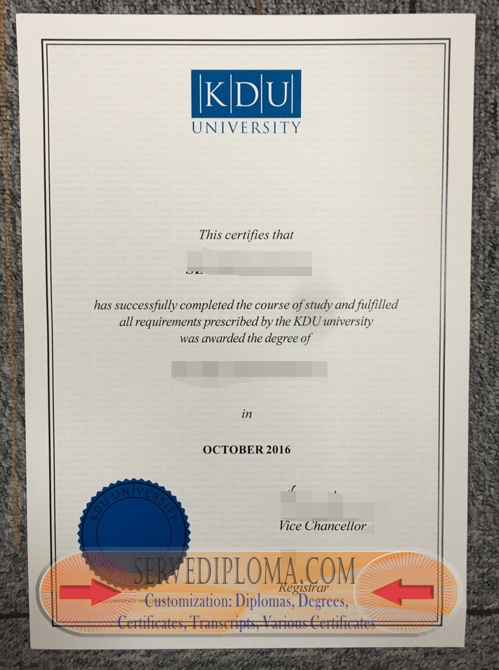 How Fast Can You Get a Fake KDU University Diploma? - 专业证书
