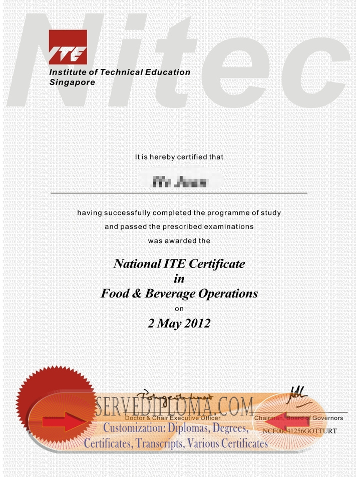 Where to Order a Fake Institute of Technical Education (ITE) Singapore Diploma in 2023 - 专业证书