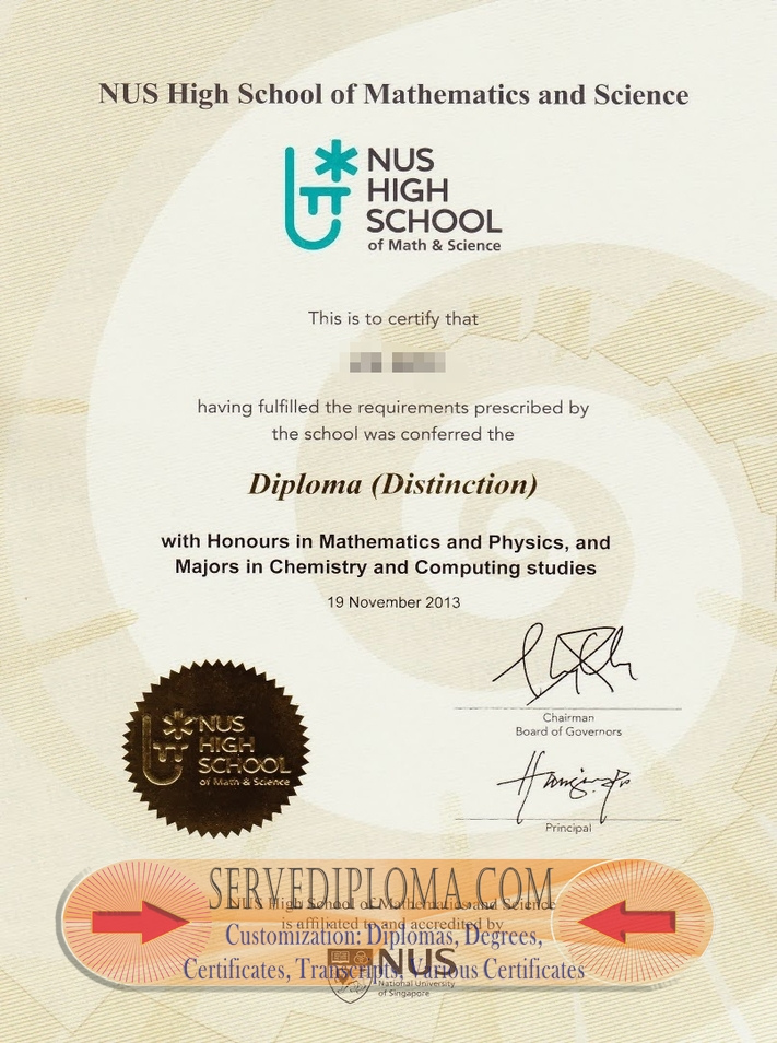 Where to Order a Fake NUS High School of Math and Science Diploma - 专业证书