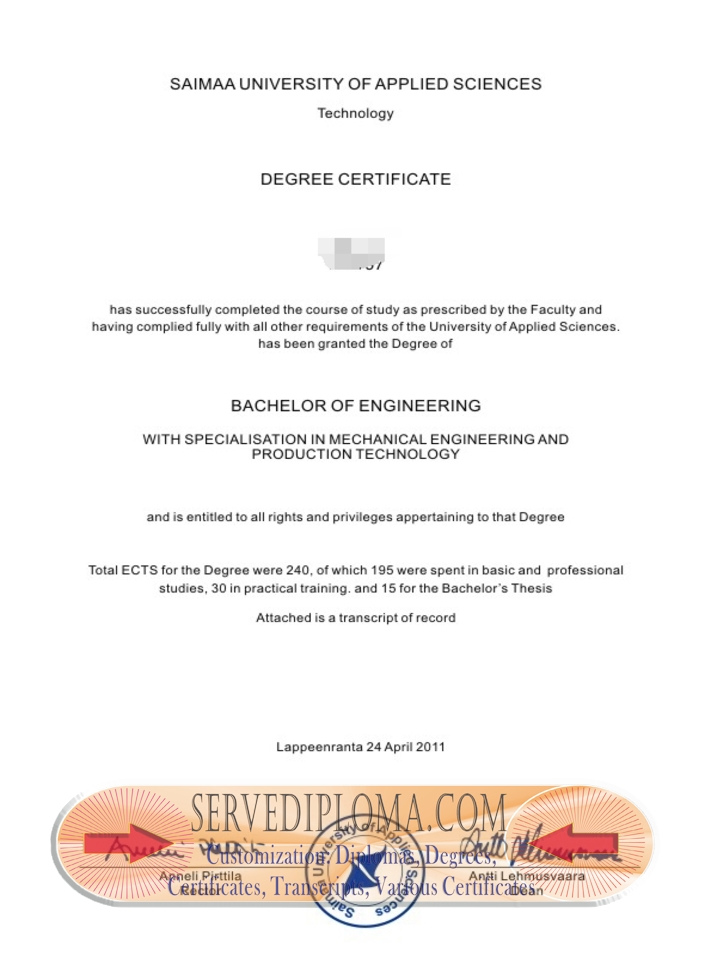 Buy Fake Saimaan Ammattikorkeakoulu Degree: A Shortcut to Success? - 专业证书