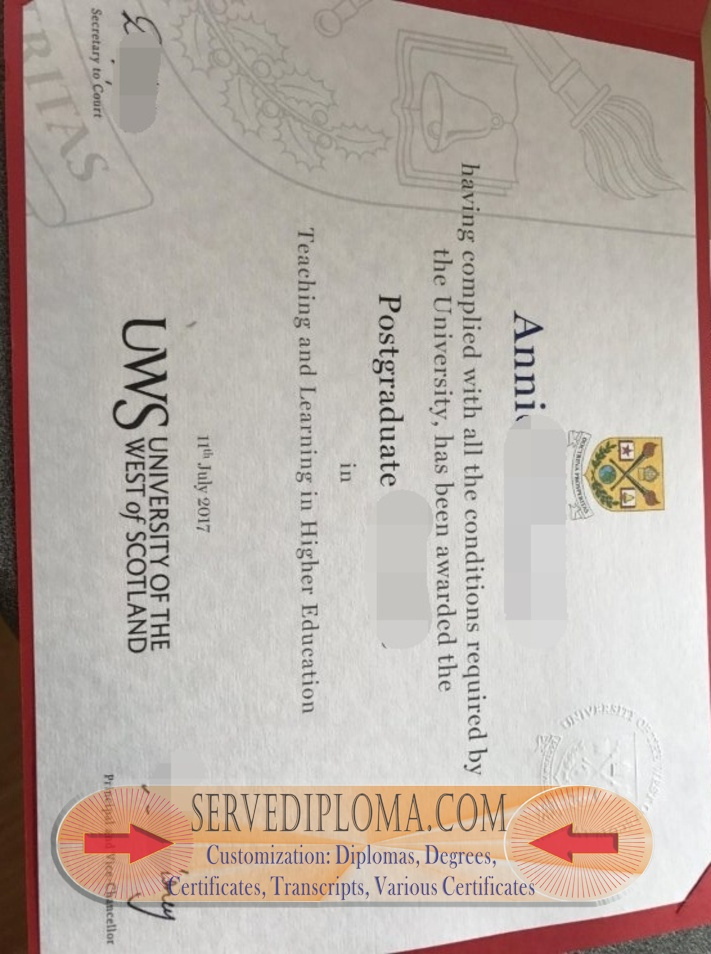 Buy Fake University of the West of Scotland Diploma: A Comprehensive Guide - 专业证书