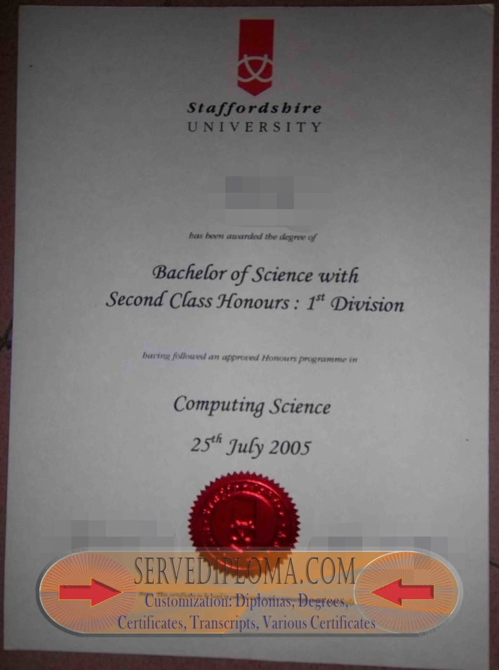 Buy Online: The University of Staffordshire University Diploma - 专业证书