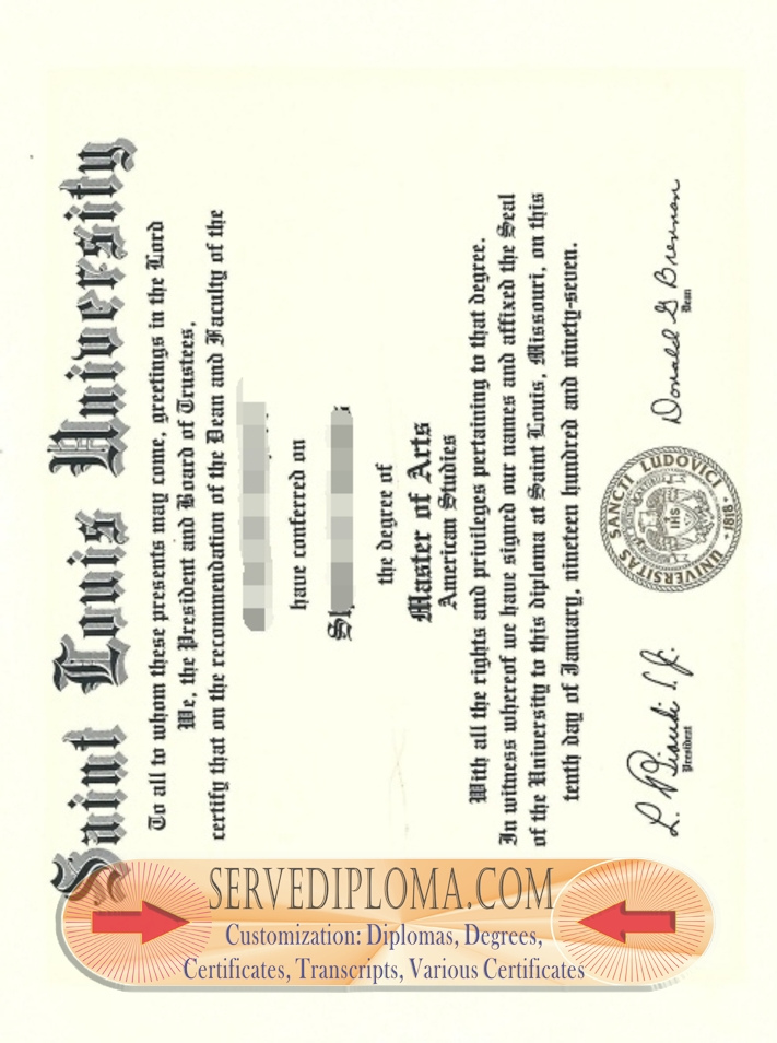 Copy Fake Saint Louis University Diploma: How to Get Your Desired Degree - 专业证书