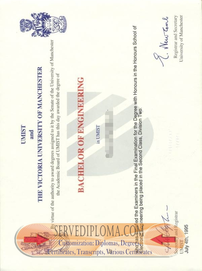 How to Buy a Fake University of Manchester Institute of Science and Technology Diploma - 专业证书