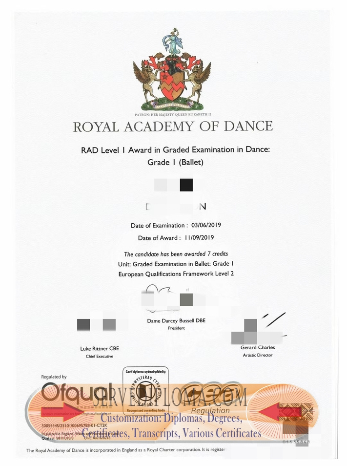 Purchase Fake The Royal Academy of Dance (RAD) Degree: What You Need to Know - 专业证书