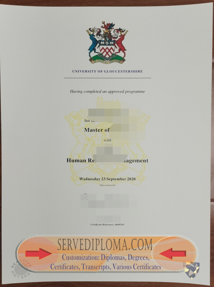Replica University of Gloucestershire Degree: Your Path to Success - 专业证书