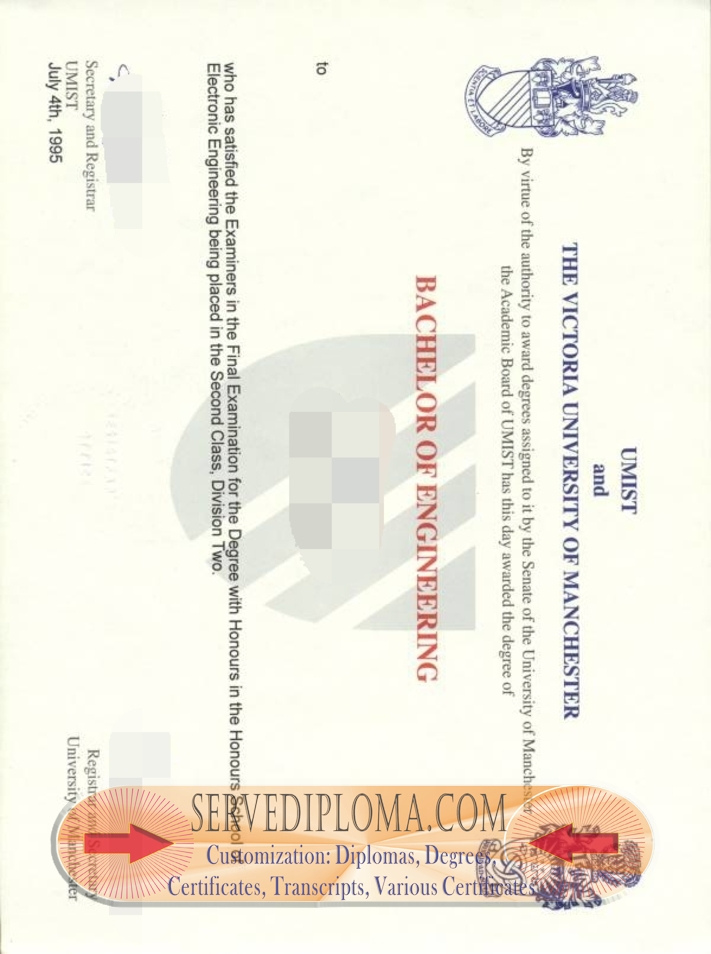 The Steps to Buy a Fake UMIST Diploma: A Guide for Students - 专业证书