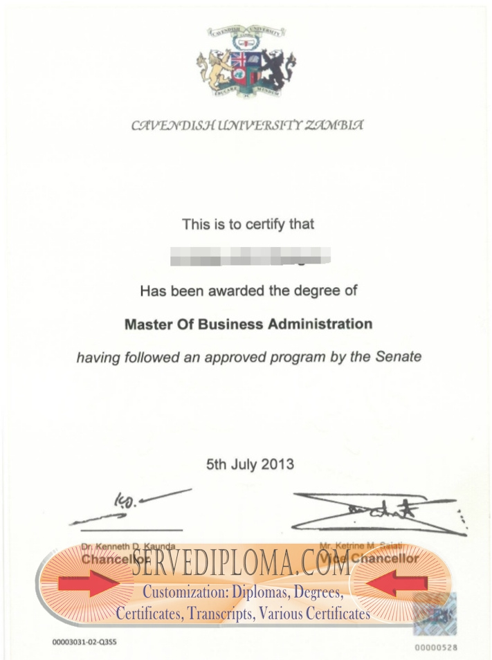 Where to Order a Fake Cavendish University Zambia Degree? - 专业证书